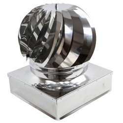 Ferramenta1.com | Fumaiolo turbo inox aisi 304 c/cuscinetti 32x32 cm - PZ 1