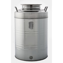 Ferramenta1.com | Contenitore acciaio inox per olio 50 l aggraffato - PZ 1
