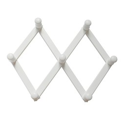 Ferramenta1.com | Appendiabiti estensibile a 7 ganci bianco** - PZ 2