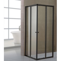 Ferramenta1.com | BOX DOCCIA CRISTALLO TRASP 6 MM 80X120 NERO OPACO...