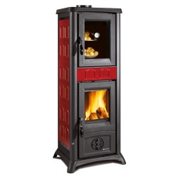 Ferramenta1.com | Stufa legna c/forno  7.3 kw gemma 5.0 bordeaux - PZ 1