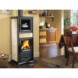 Ferramenta1.com | Stufa legna c/forno  9.1 kw rossella plus  evo panna - PZ 1