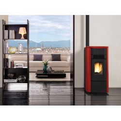 Ferramenta1.com | Stufa pellet canaliz 7.5 kw giusy plus evo2.0 bordeaux - PZ 1
