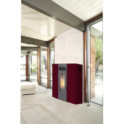 Ferramenta1.com | TERMOSTUFA PELLET KING SLIM 16 BORDEAUX - Termostufe