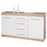 Ferramenta1.com | KIT BUFFET 2 ANTE + 4 CASSETTI LUBLIN ROVERE/BIAN...