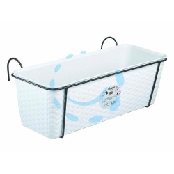 Ferramenta1.com | Set balcone natural bianco c/riser. acqua supp.metallo antracite cm.50 - PZ 10