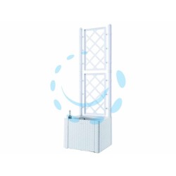 Ferramenta1.com | Fioriera natural deluxe bianca quadra con spalliera - PZ 1