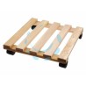 Ferramenta1.com | Portavaso con ruote quadro in legno - PZ 20