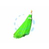 Ferramenta1.com | Scopa da netturbino a fili verde in polipropilene con taglio inclinato - PZ 12