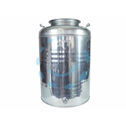 Ferramenta1.com | Fusto inox per olio graffato lt.50 - PZ 1