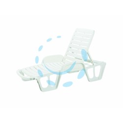 Ferramenta1.com | Lettino da giardino "fisso" bianco - PZ 1