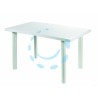 Ferramenta1.com | Tavolo da giardino "velo" bianco cm.125x76x72h. - PZ 1