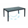 Ferramenta1.com | Tavolo in pe rattan "prince" antracite cm.90x150x72h. - PZ 1
