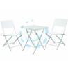 Ferramenta1.com | Set giardino "fold white" in rattan sintetico pp tre pezzi - PZ 1