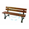 Ferramenta1.com | Panchina pesante ghisa bronzata legno color teak - PZ 1