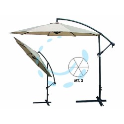 Ferramenta1.com | Ombrellone in metallo tondo decentrato con manovella - PZ 1