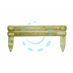 Ferramenta1.com | Steccato orizzontale 2 assi in pino impregnato - PZ 1