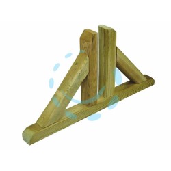 Ferramenta1.com | Base piede doppio per tralicci in pino impregnato  - PZ 1