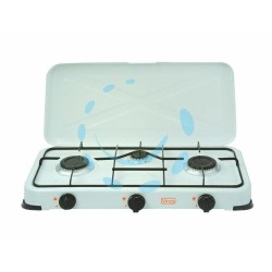 Ferramenta1.com | Fornello a gas gpl a 3 fuochi con coperchio - PZ 1