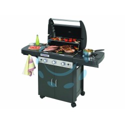 Ferramenta1.com | Barbecue gas 3 bruc. + fornello cm.61x46 "3 classic ls plus dark " - PZ 1