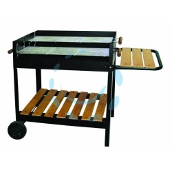 Ferramenta1.com | Barbecue rettangolare con ripiani legno "texas" - PZ 1