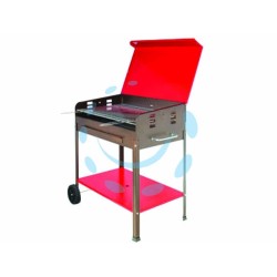 Ferramenta1.com | Barbecue rettangolare a carbonella "etna" con ruote - PZ 1