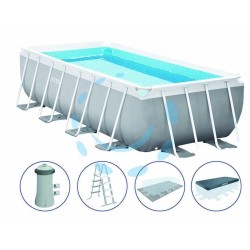 Ferramenta1.com | Piscina "prism frame" rettang.c/tel.portante c/pompa cm.488x244x107h. - PZ 1