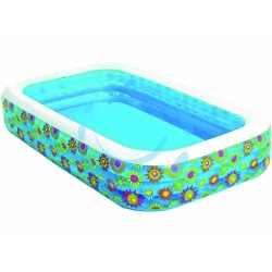 Ferramenta1.com | Piscina gonfiabile "family" rettangolare 3 anelli  +6 anni - PZ 2
