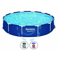 Ferramenta1.com | Piscina steel pro tonda con telaio portante cm.366x76h. - PZ 1