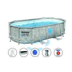 Ferramenta1.com | Piscina power steel swim vista ovale telaio portante cm.427x250x100h. - PZ 1