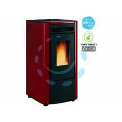Ferramenta1.com | STUFA A PELLET KETTY EVO 2.0 6,5 KW BORDEAUX (CON...