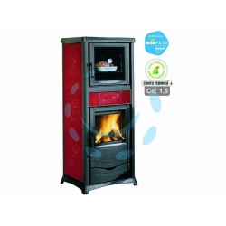Ferramenta1.com | Stufa a legna rossella plus forno evo 9,1kw lib.bordeaux(c.to termico) - PZ 1