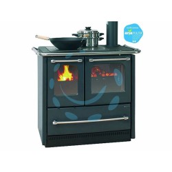 Ferramenta1.com | Cucina a legna sovrana easy evo 2.0 7,5 kw nero antracite - PZ 1