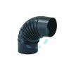 Ferramenta1.com | Gomito 90° porcellanato stufe a legna nero opaco "ala smalto classic" - PZ 12