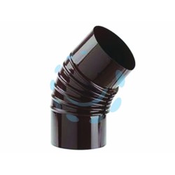 Ferramenta1.com | Gomito 45° porcellanato per stufe a legna marrone "ala smalto classic" - PZ 12