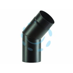 Ferramenta1.com | Gomito 45° porcellanato per stufe a legna nero opaco "ala smalto top" - PZ 1