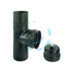 Ferramenta1.com | Raccordo a "t" f/f per stufe a pellet nero opaco "ala pellet eco" - PZ 3