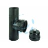 Ferramenta1.com | Raccordo a "t" f/f per stufe a pellet nero opaco "ala pellet eco" - PZ 3
