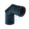 Ferramenta1.com | Gomito a 90° per stufe a pellet nero opaco "ala pellet aeternum"  - PZ 6