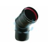 Ferramenta1.com | Gomito a 45° per stufe a pellet nero opaco "ala pellet aeternum"  - PZ 6