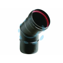 Ferramenta1.com | Gomito a 45° per stufe a pellet nero opaco "ala pellet aeternum"  - PZ 6