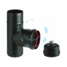 Ferramenta1.com | Raccordo a "t" m/f per stufe a pellet nero opaco "ala pellet aeternum" - PZ 3