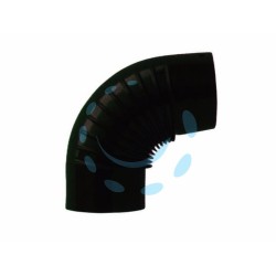 Ferramenta1.com | Gomito 90° porcellanato per stufe a legna nero opaco - PZ 1