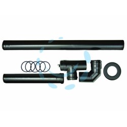 Ferramenta1.com | Kit installazione base per stufe a pellet nero opaco pesante mm.1,2 - PZ 1