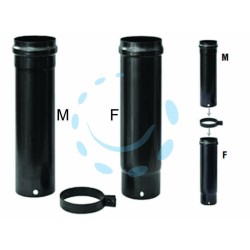 Ferramenta1.com | Set tubi telescopici stufe a pellet plus nero opaco pesante mm.1,2  - CF 1