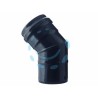 Ferramenta1.com | Gomito a 45° per stufe a pellet nero opaco pesante mm.1,2  - PZ 4