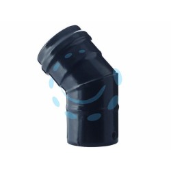 Ferramenta1.com | Gomito a 45° per stufe a pellet nero opaco pesante mm.1,2  - PZ 4