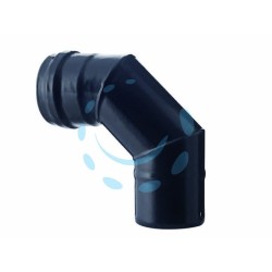 Ferramenta1.com | Gomito a 90° per stufe a pellet nero opaco pesante mm.1,2  - PZ 4