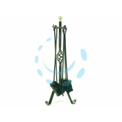 Ferramenta1.com | Set 4 attrezzi per camino decoro pigna con treppiedi - PZ 1