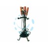 Ferramenta1.com | Set 4 attrezzi manico legno per camino base tonda - PZ 1